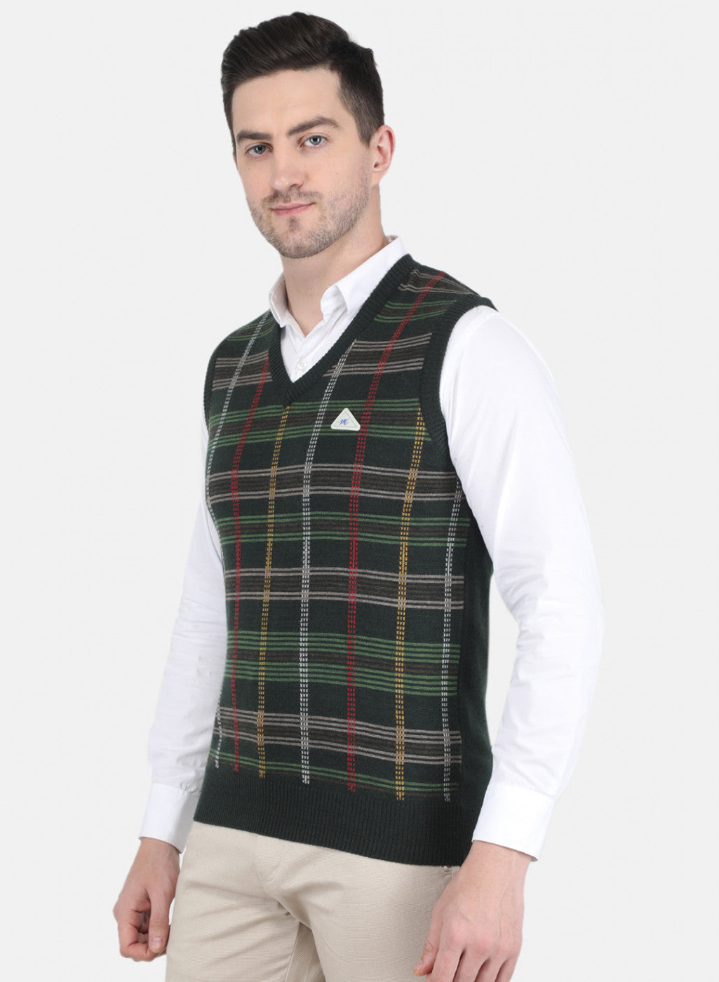 Men Green Jaquard Sweater