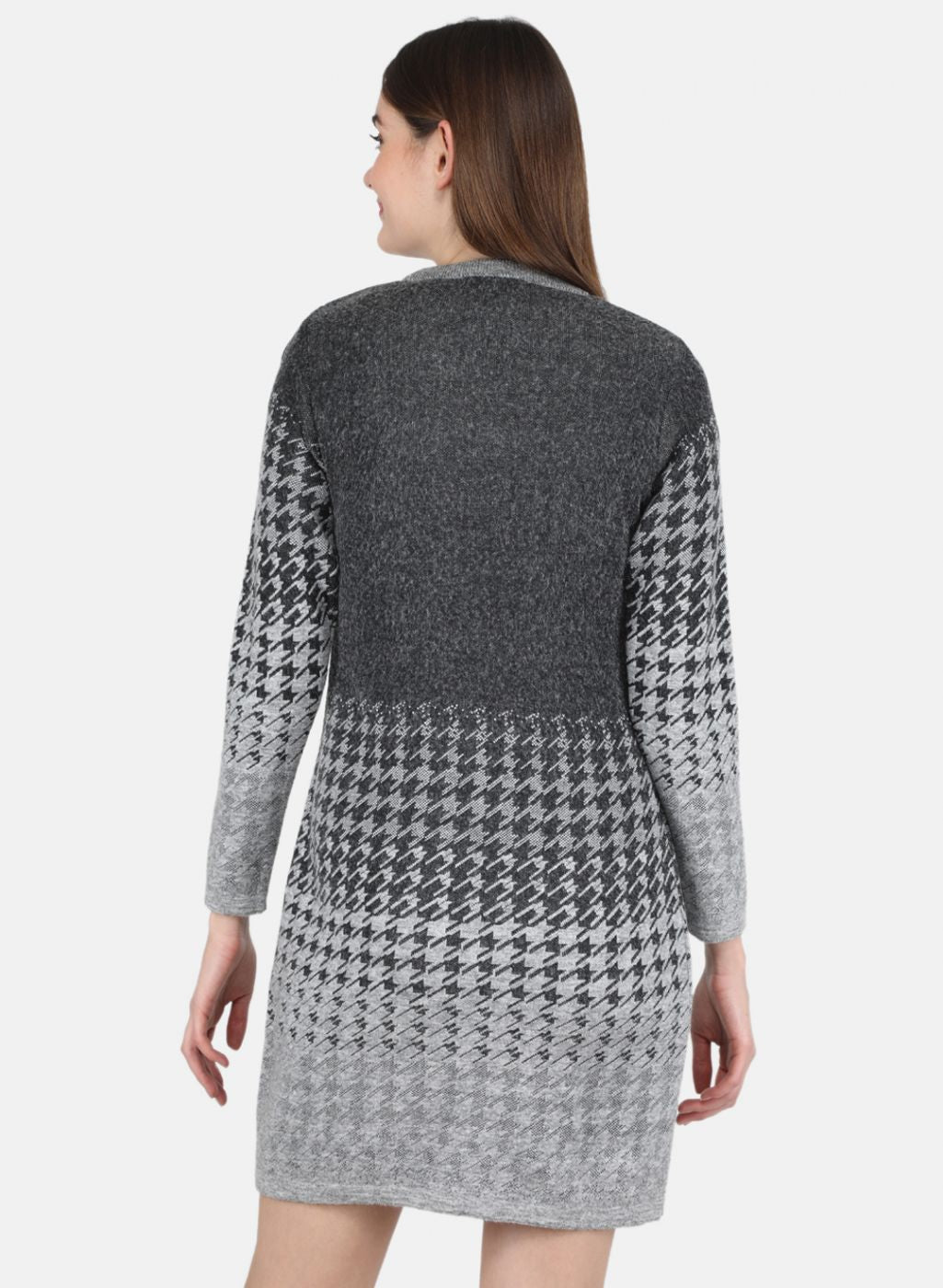 Women Grey Jaquard Dress