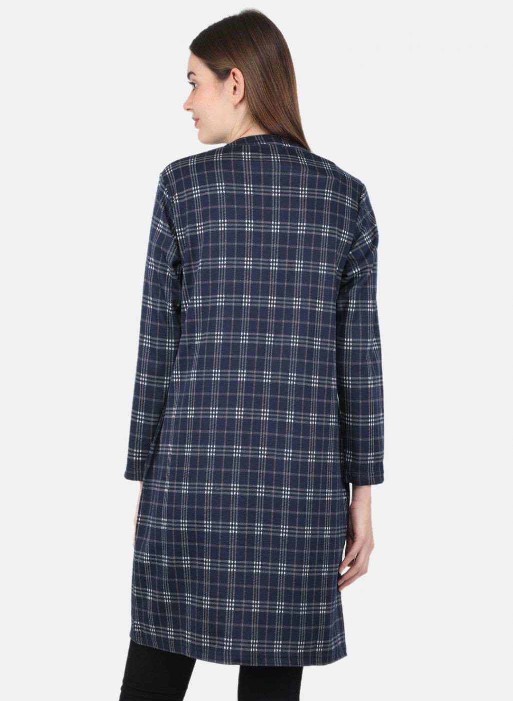 Women NAvy Blue Self Design Dress