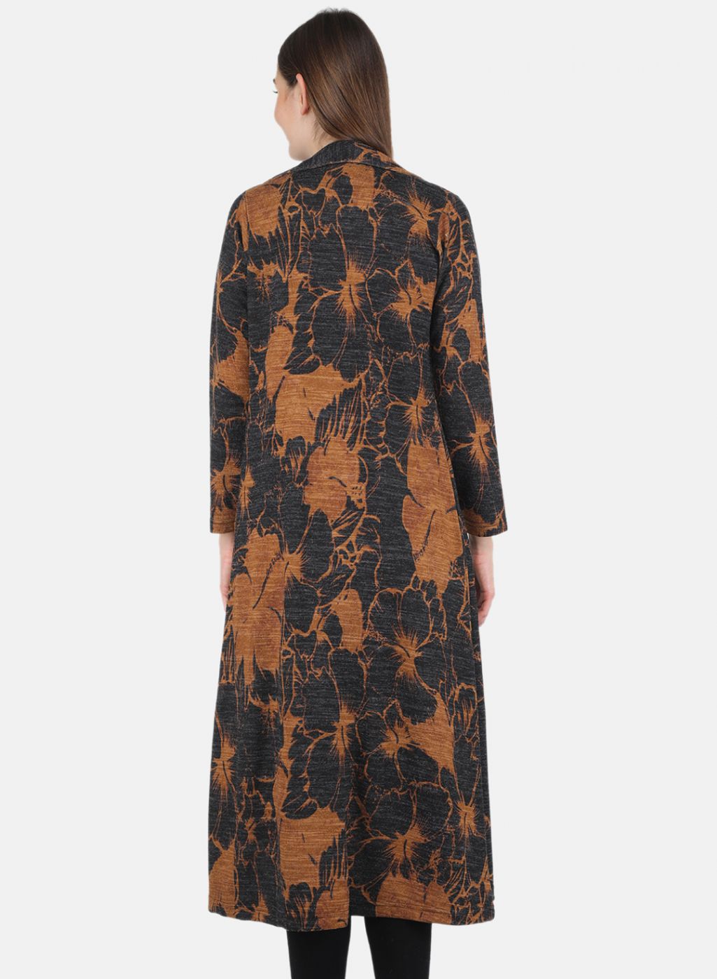 Women Mustard Self design Kurti+Shrug Set