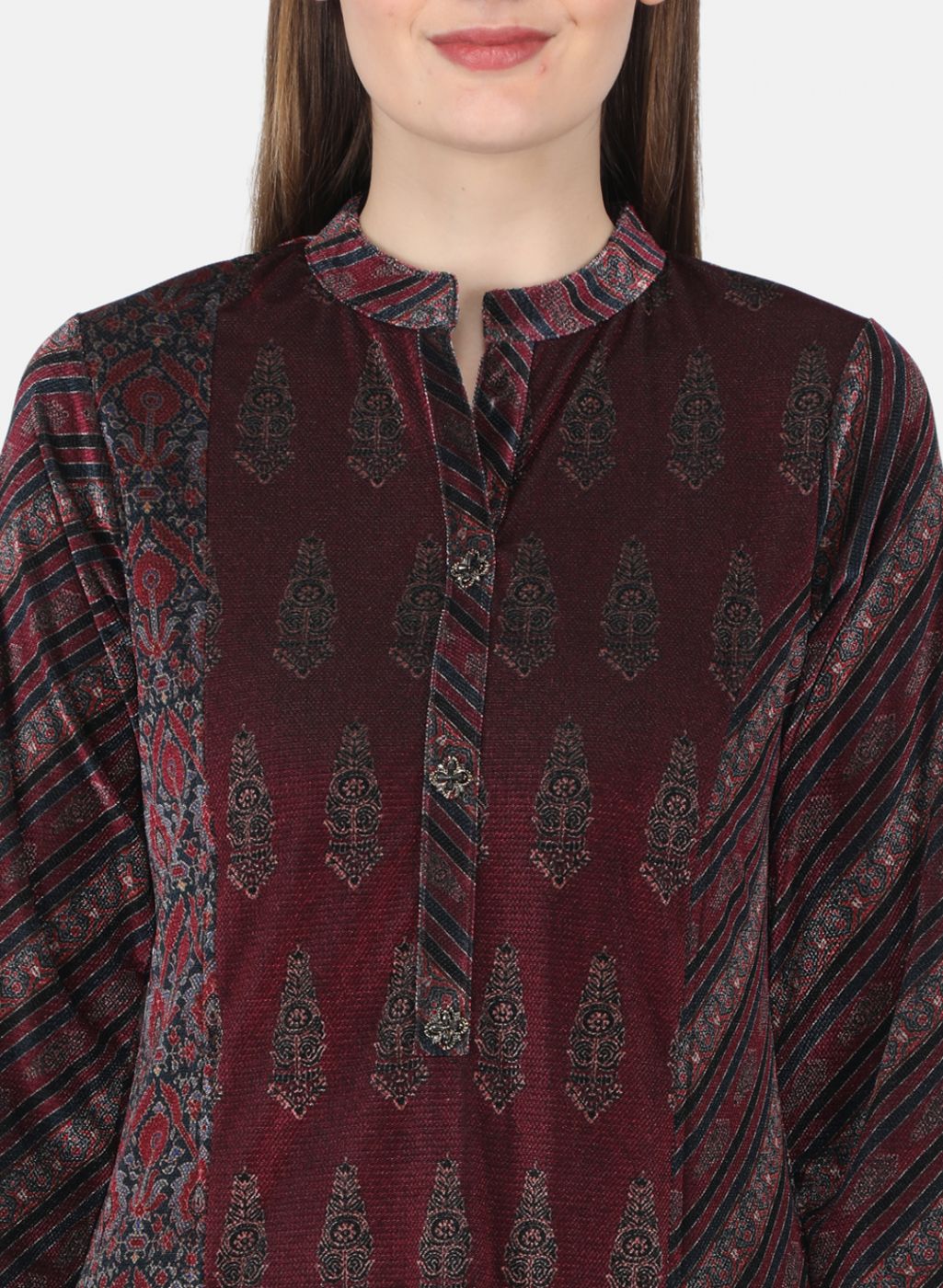 Women Pink Self Design Kurti+Lower Set