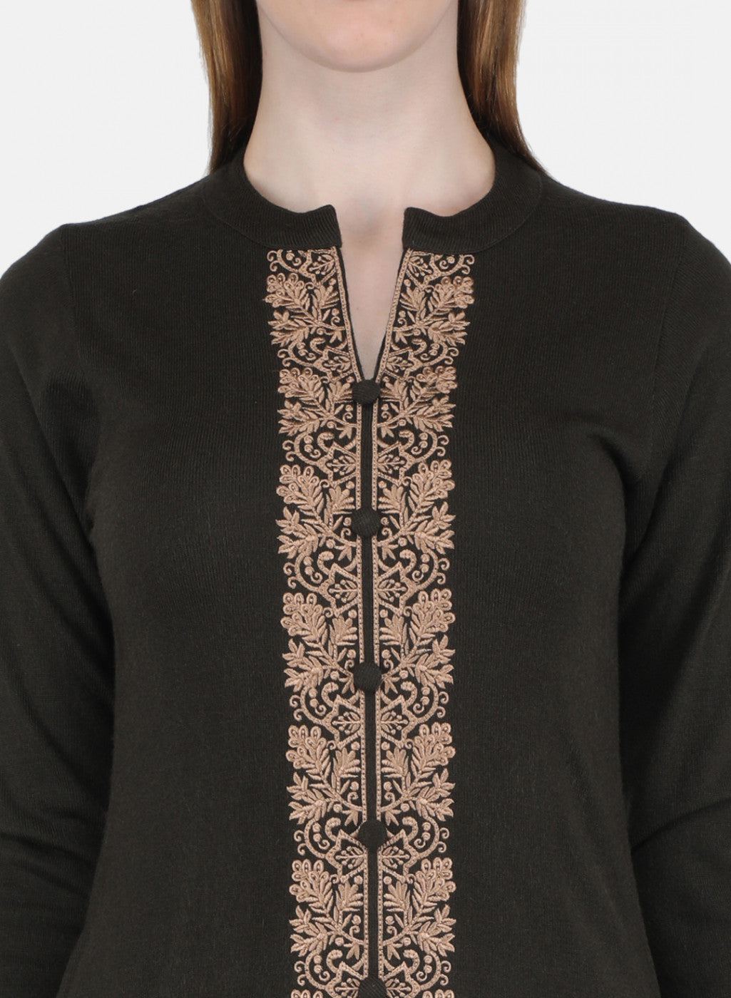 Women Green Kurti+Lower Set for Winter