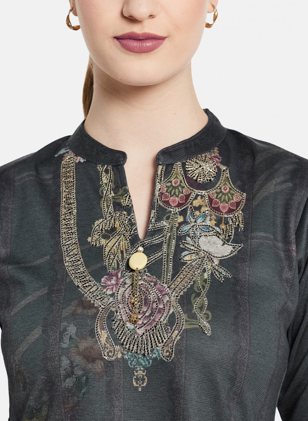 Women Grey Kurti+Lower Set for Winter