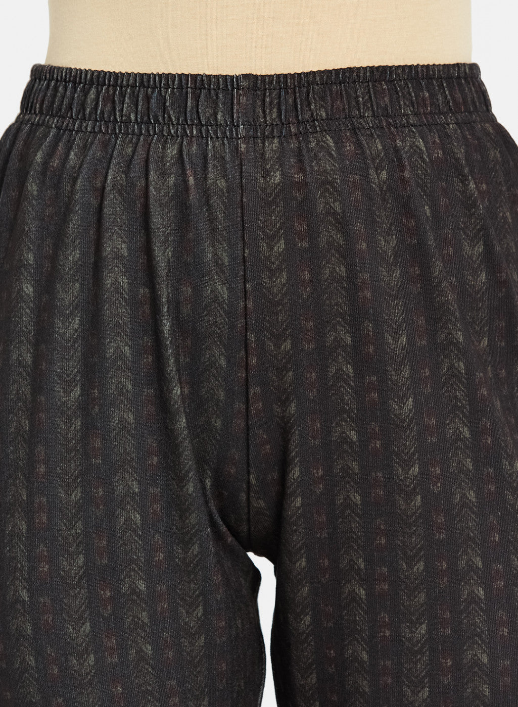 Women Black Self Design Kurti+Lower Set