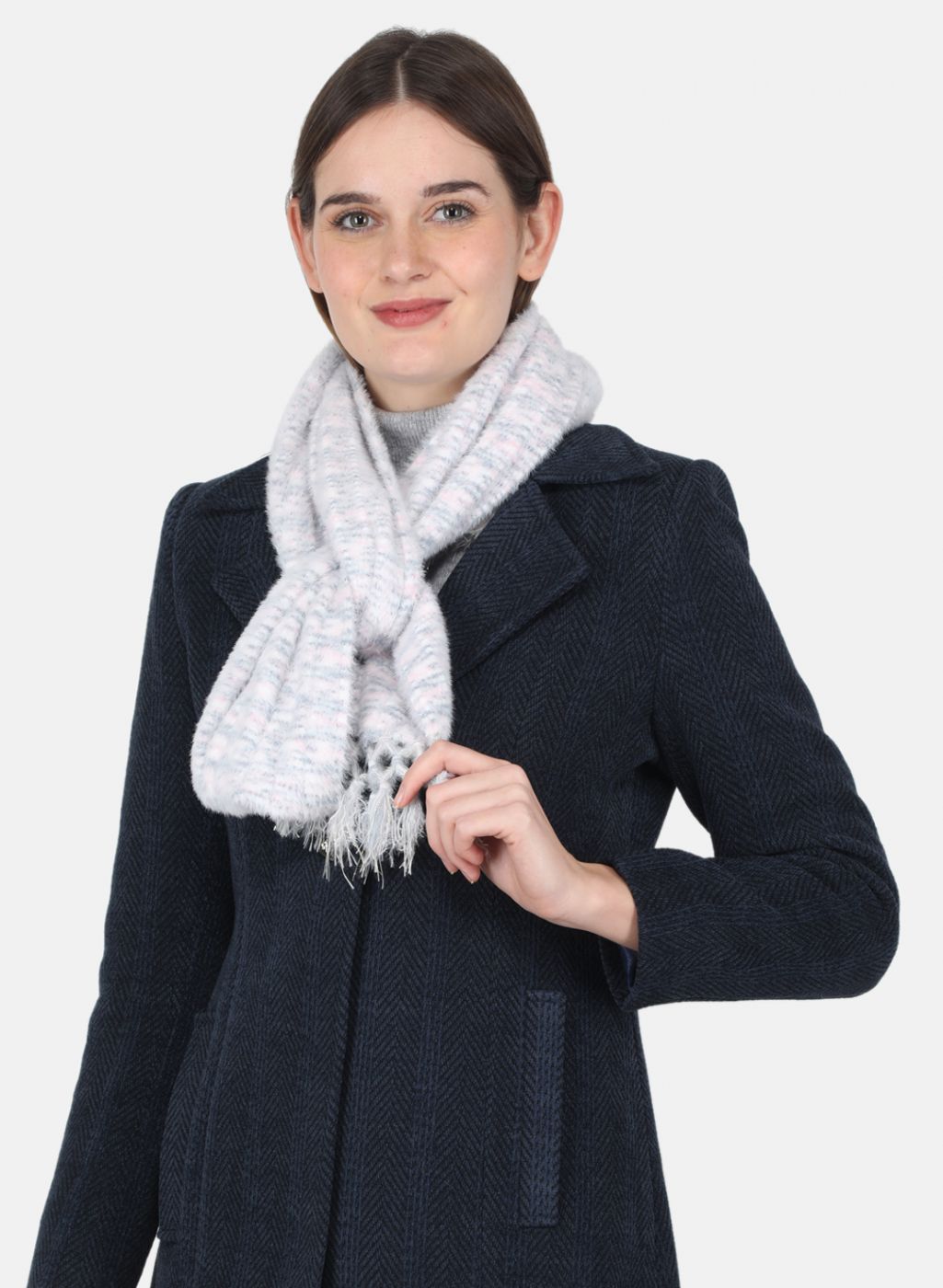 Women Pink Self Design Muffler