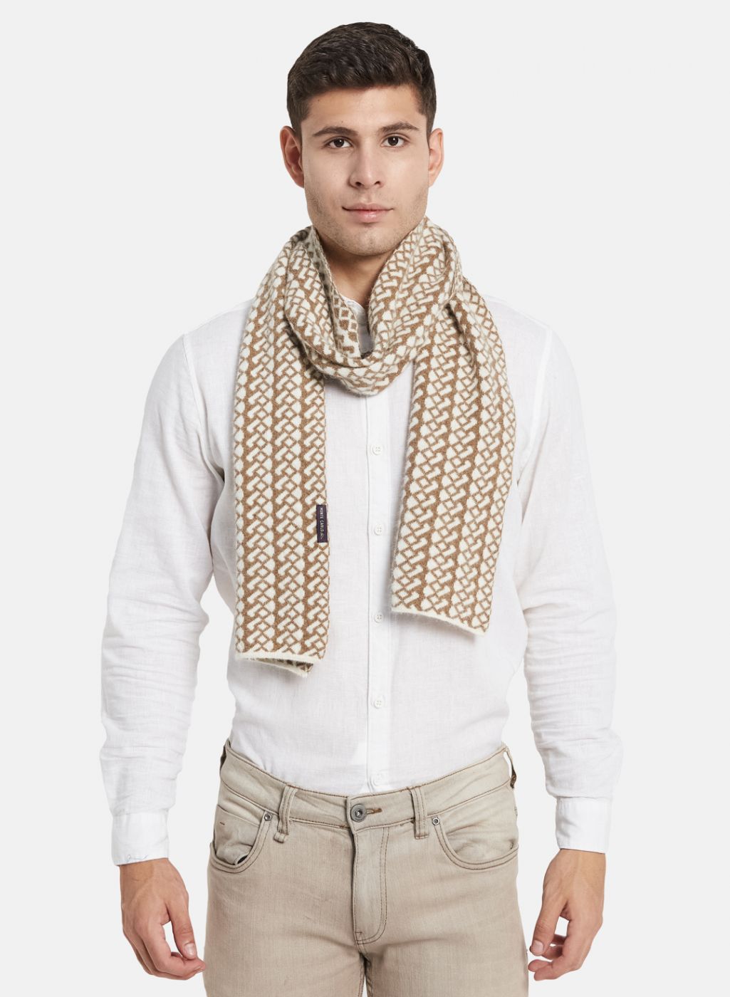 Men Off White Muffler