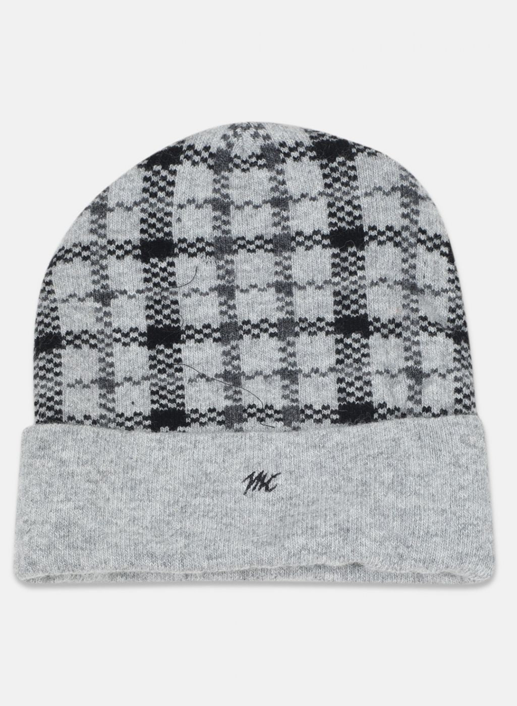 Men Grey Self Design Cap