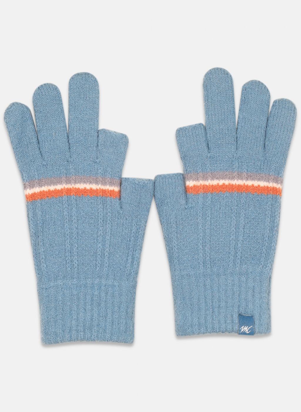 Women Blue Self Design Gloves