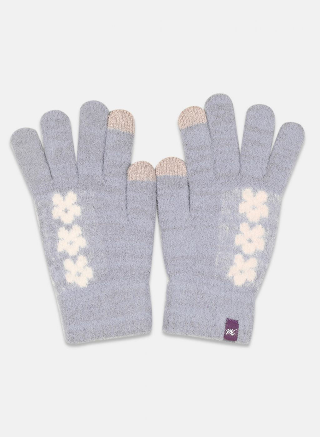 Women Purple Self Design Gloves