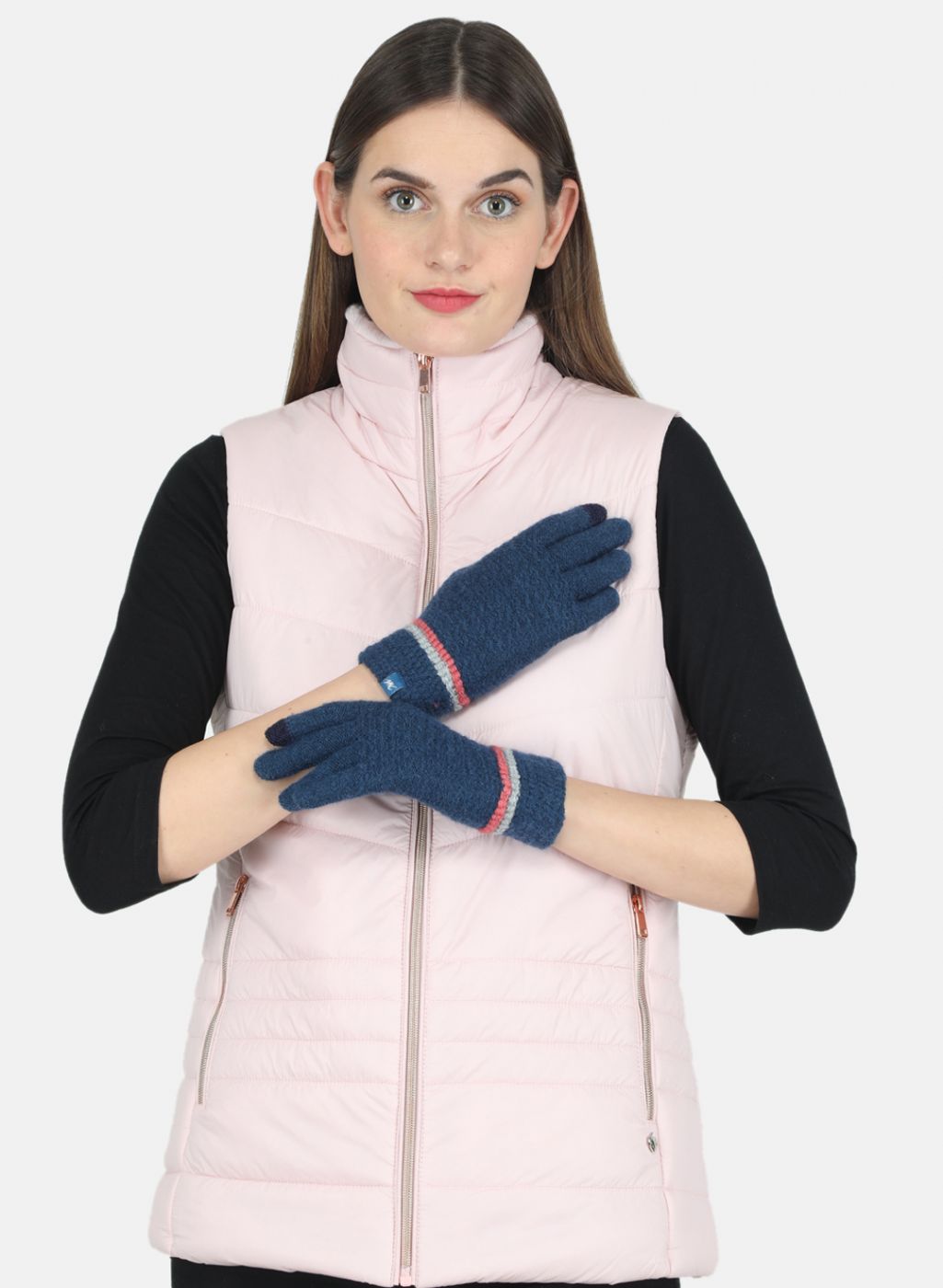 Buy Women Navy Blue Self design Gloves Online in India Monte Carlo