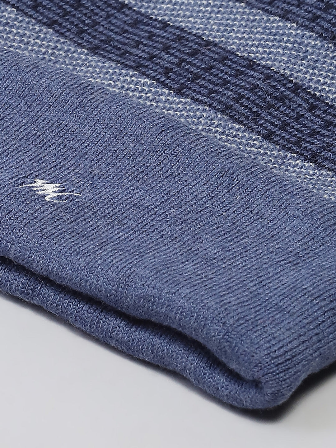 Men Blue Self Design Cap