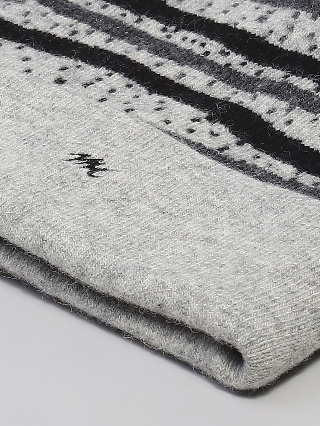 Men Grey Self Design Cap