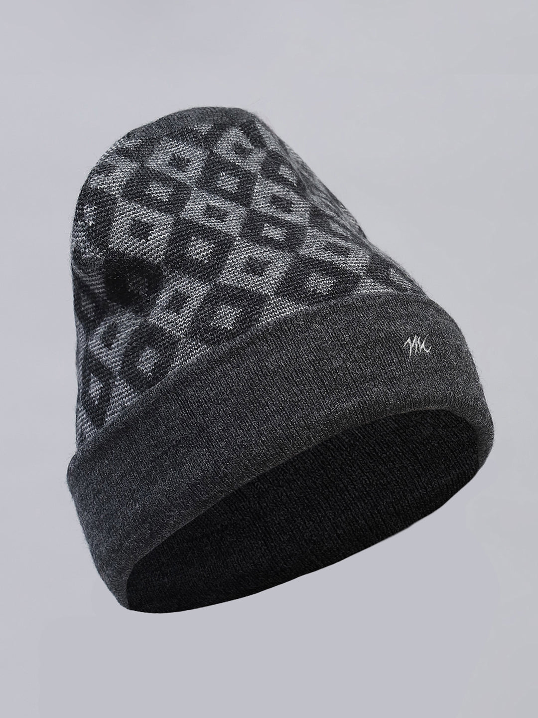 Men Grey Self Design Cap