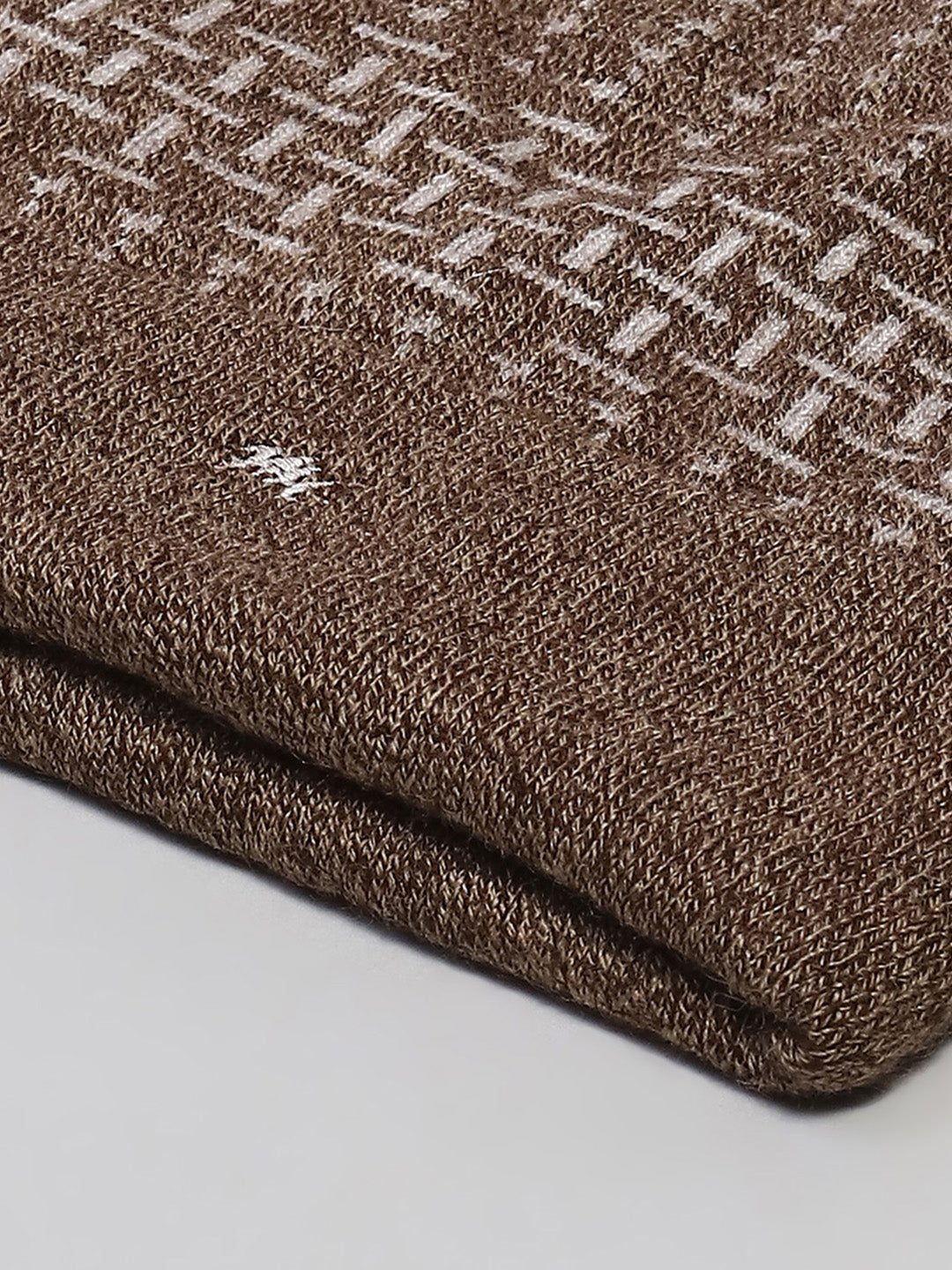 Men Brown Self Design Cap