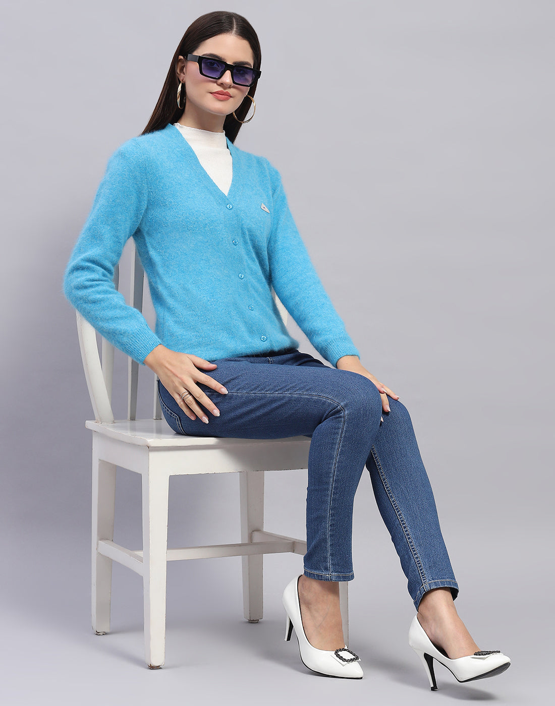 New Tag Turquoise Bolero Cardigan One Size
