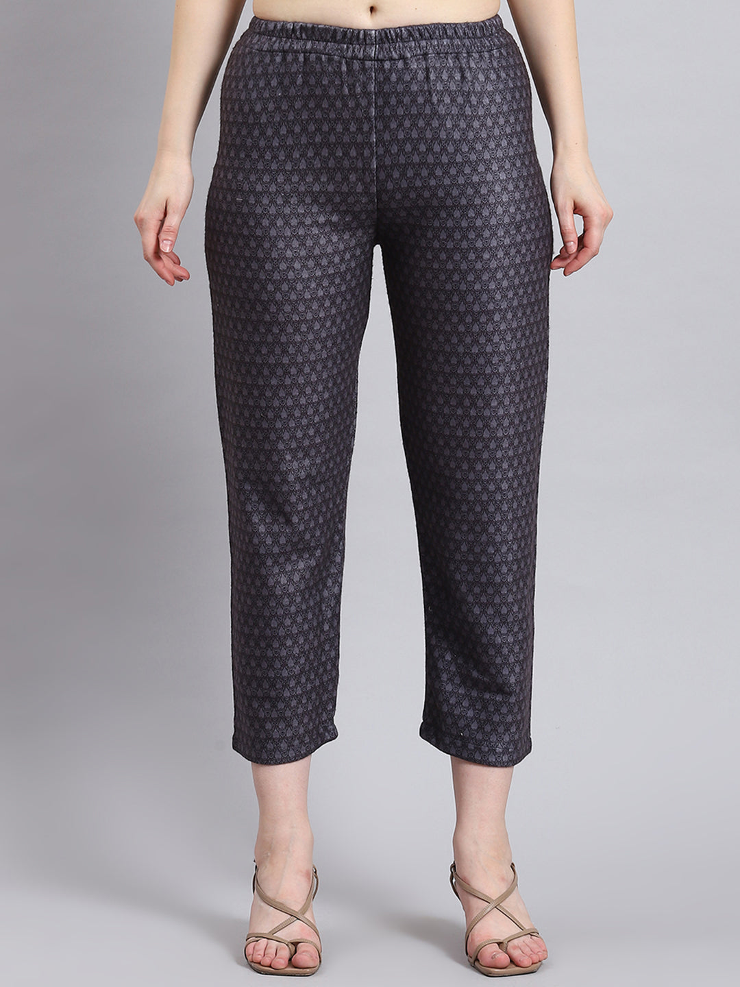 Women Pink Self Design Round Neck Full Sleeve Kurtis Set