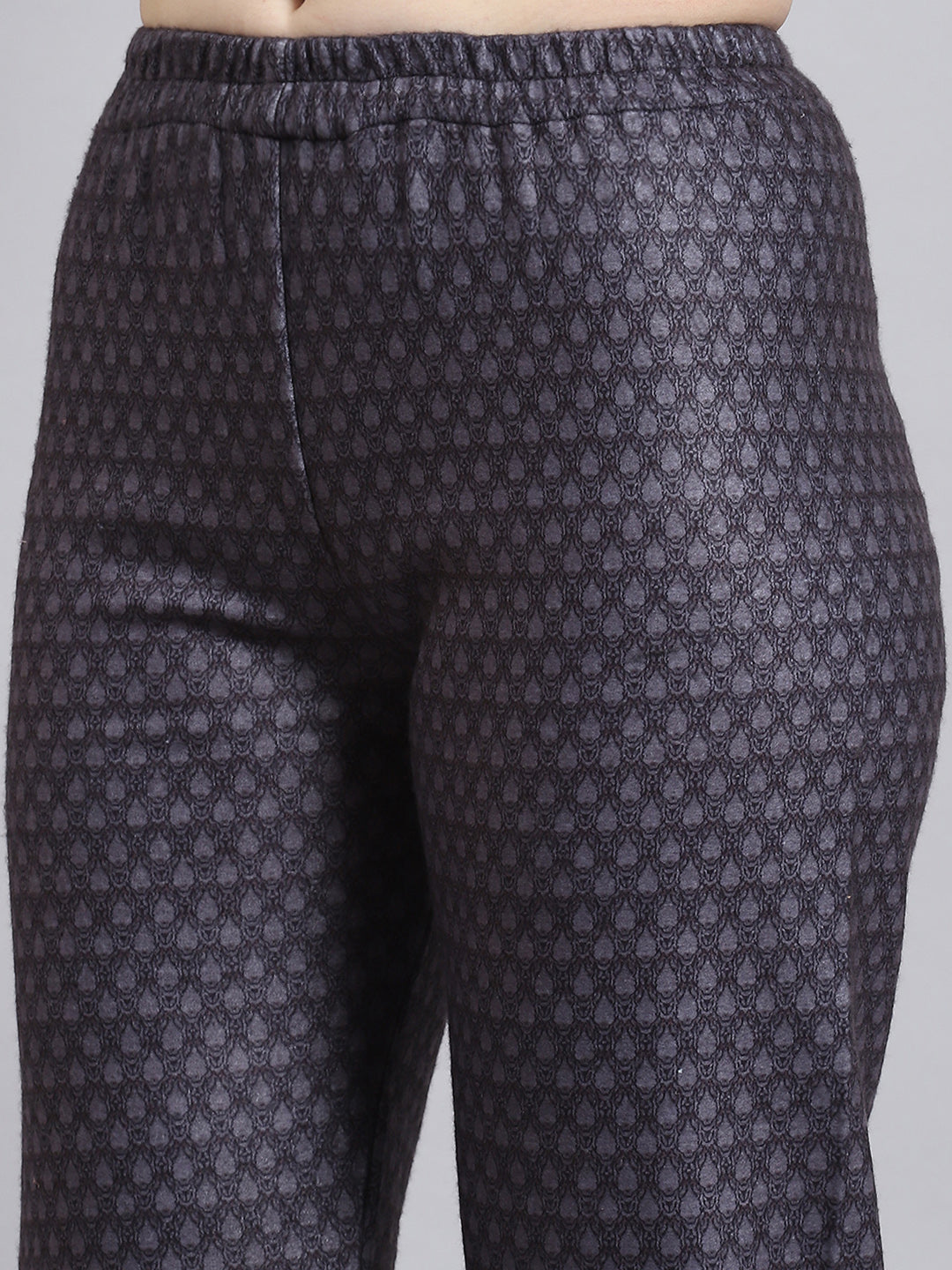 Women Pink Self Design Round Neck Full Sleeve Kurtis Set