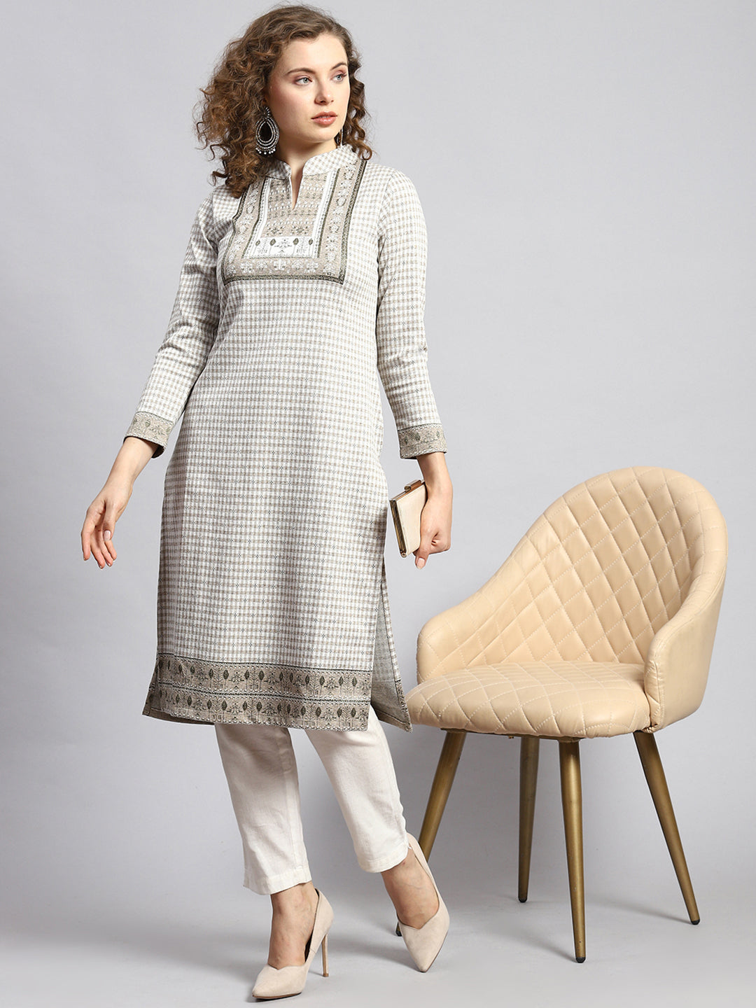 Kurtis Online Ladies Kurtis With Price Women Off White Self Kurti
