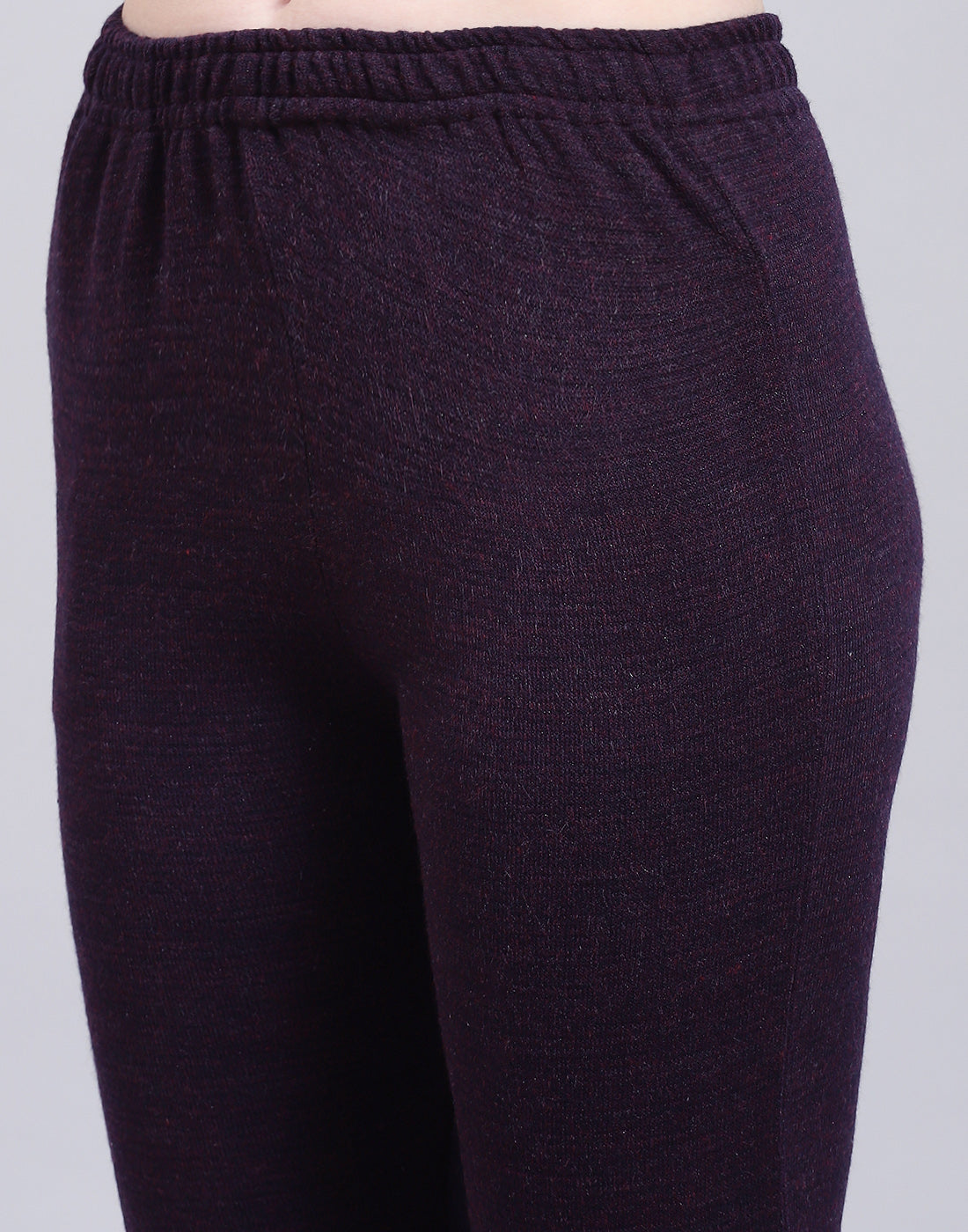 Women Purple Self Design Collar Full Sleeve Kurtis Set