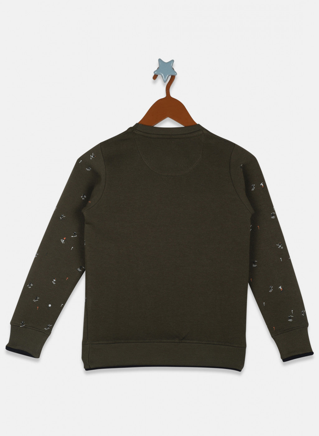 Boys Green Printed Sweatshirt
