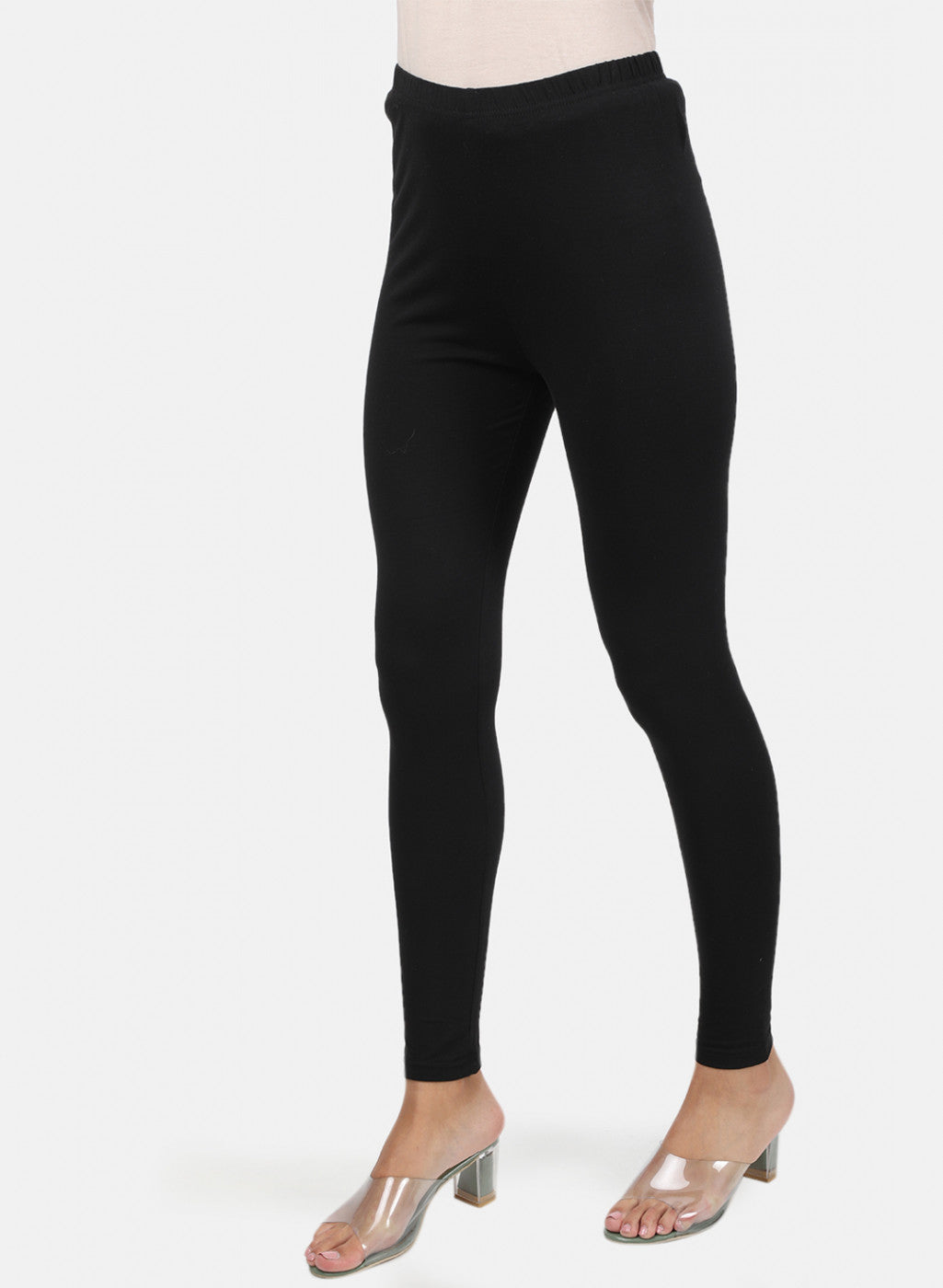 Womens Black Plain Legging