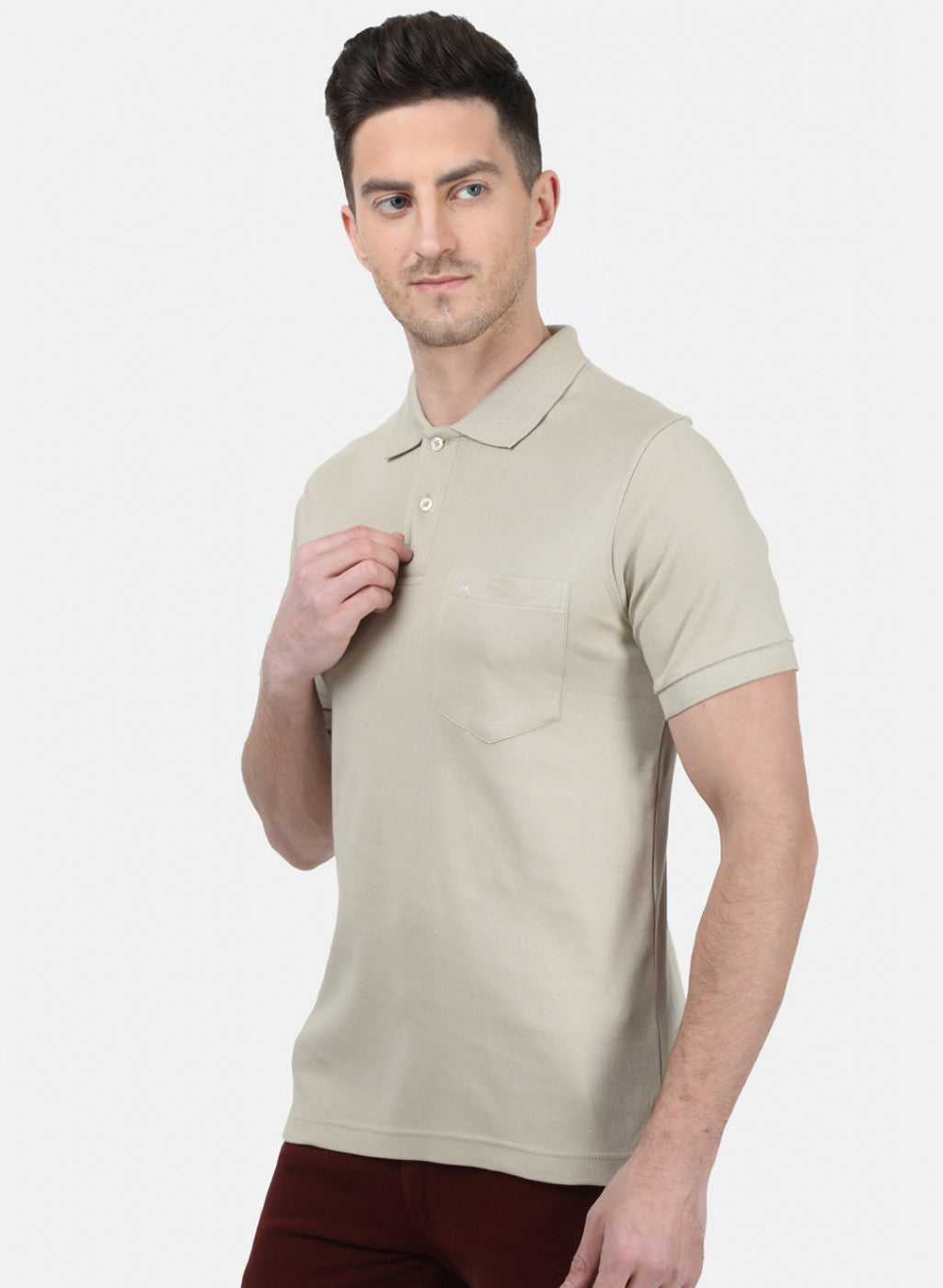 Mens Brown Plain T-Shirt