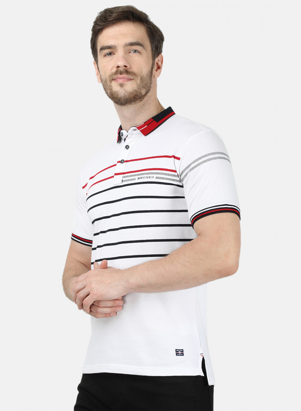Mens White Stripe T-Shirt
