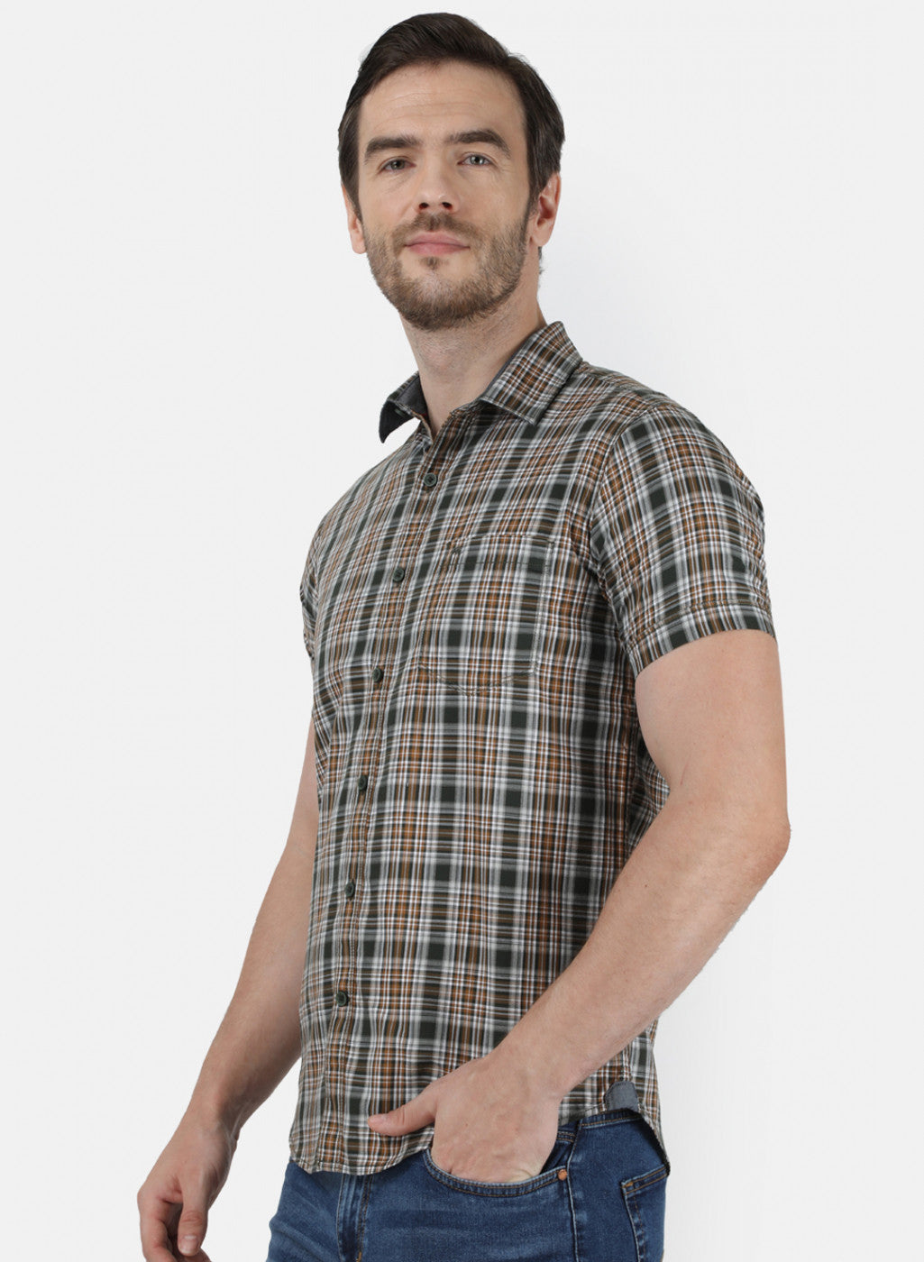 Mens Green Check Shirt
