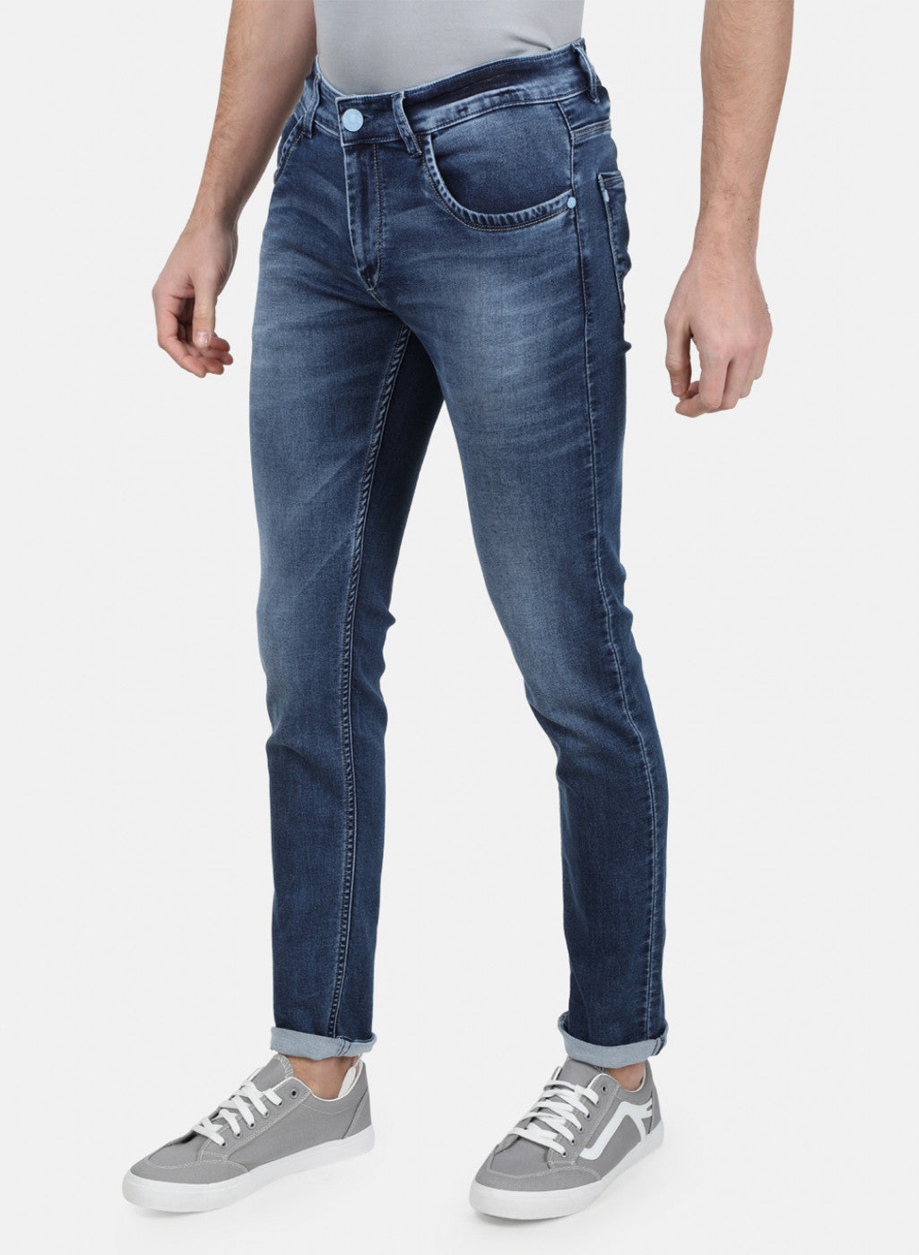 Mens Blue Skinny Denim
