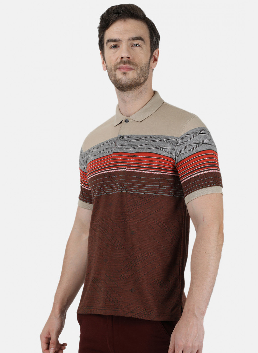 Mens Multi Color Stripe T-Shirt