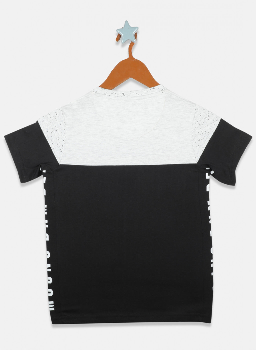 Boys Black & Grey Printed T-Shirts