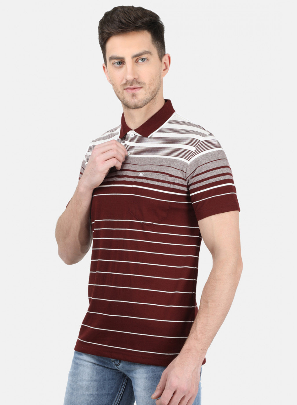 Mens Maroon Stripe T-Shirt