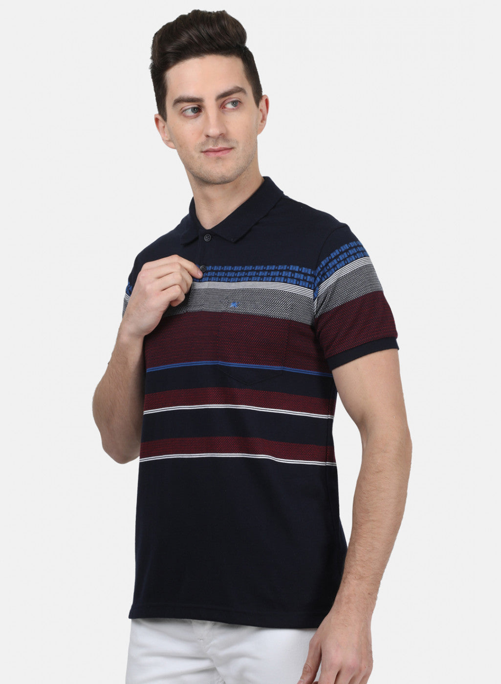 Mens NAvy Blue Stripe T-Shirt