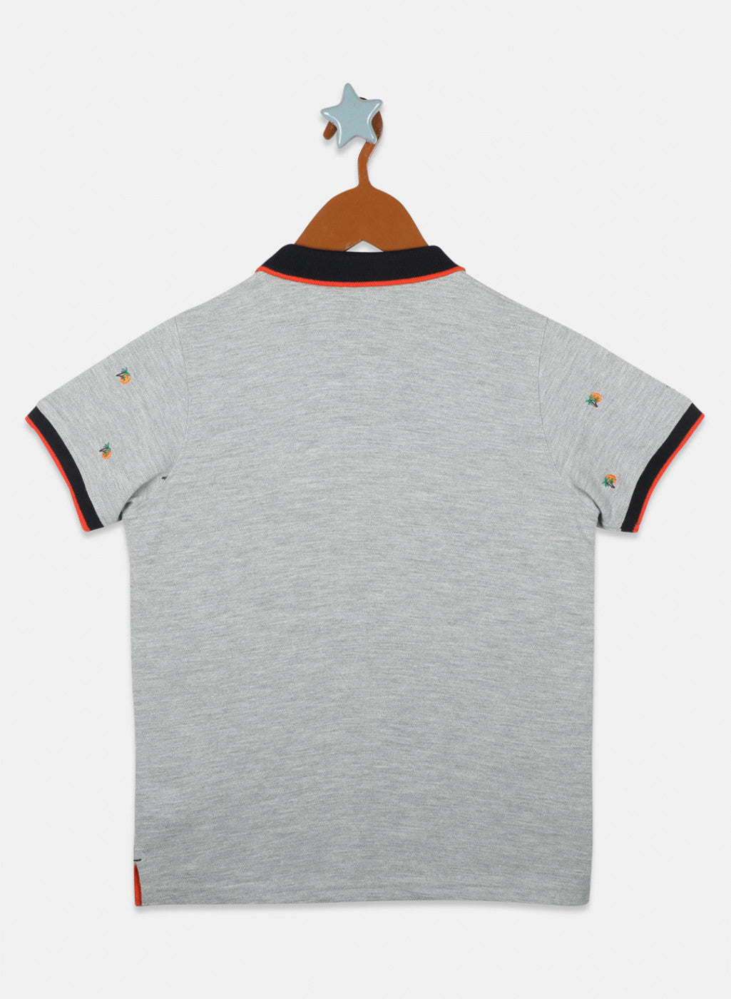 Boys Grey Embroidered T-Shirt