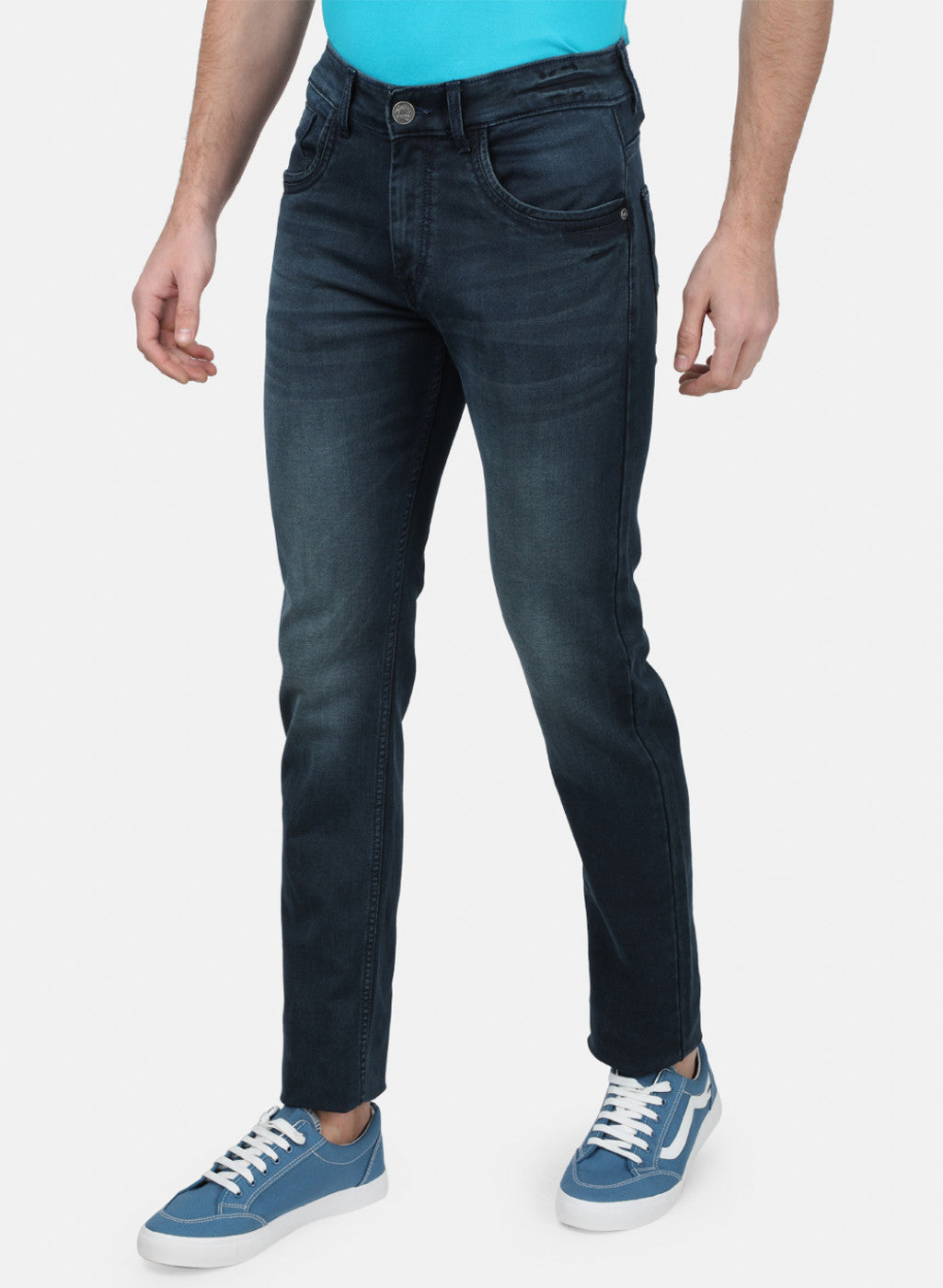 Mens NAvy Blue Normal Wash Denims