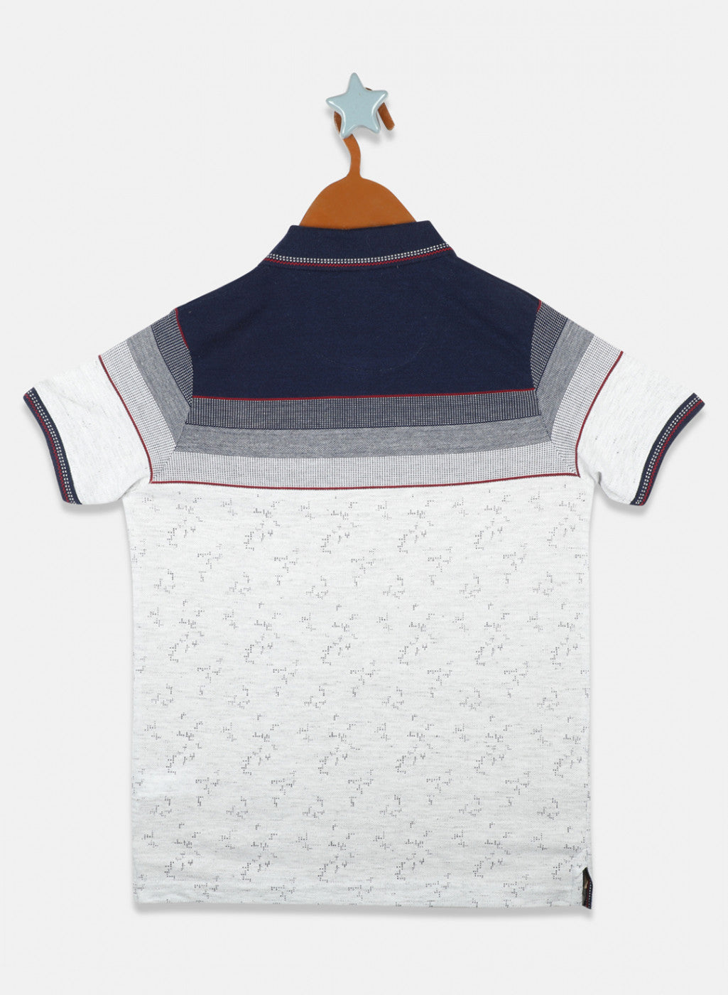 Boys Grey & Navy Stripe T-Shirts