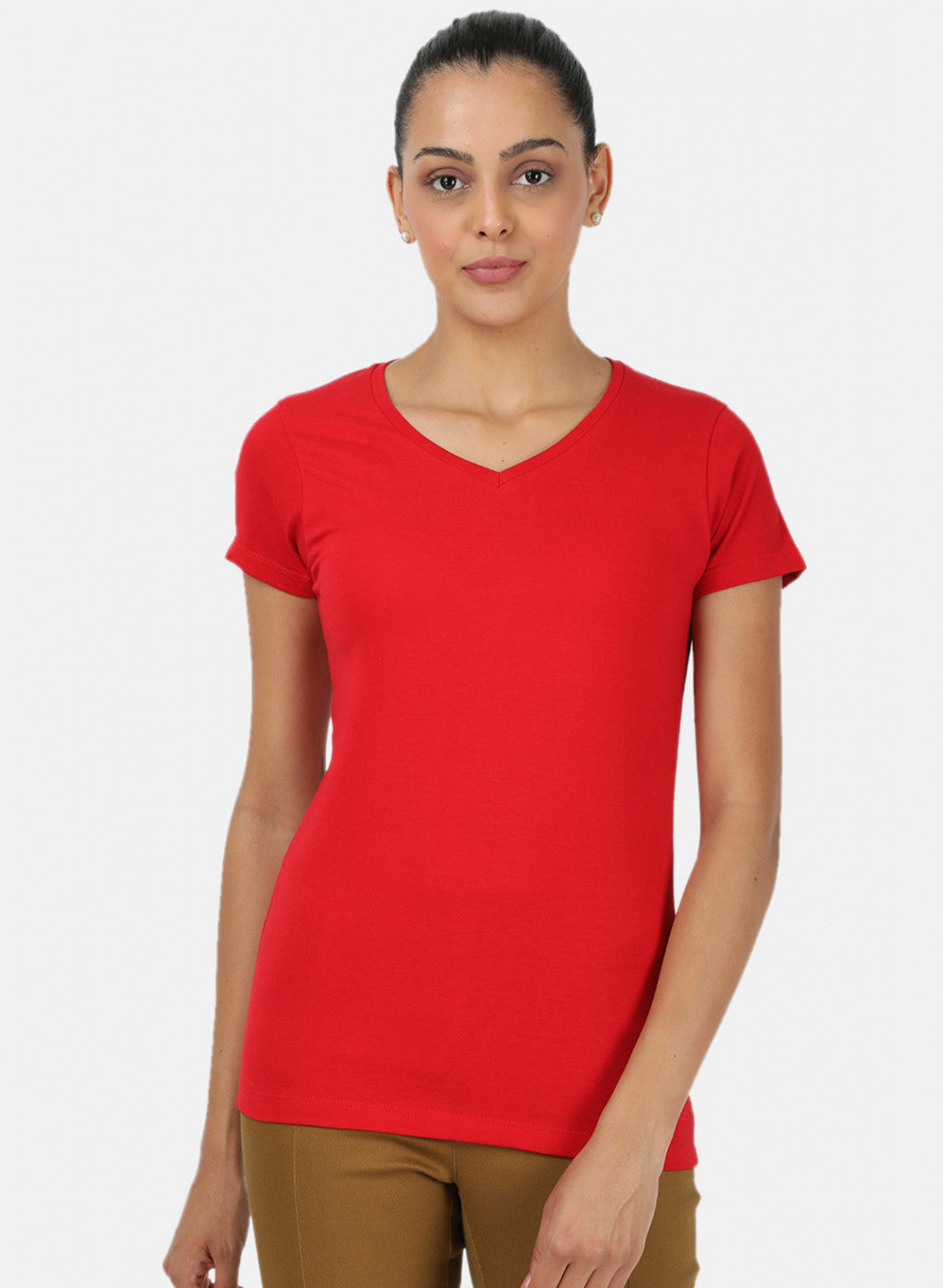 Womens Black & Red Plain Top 2Pc Set