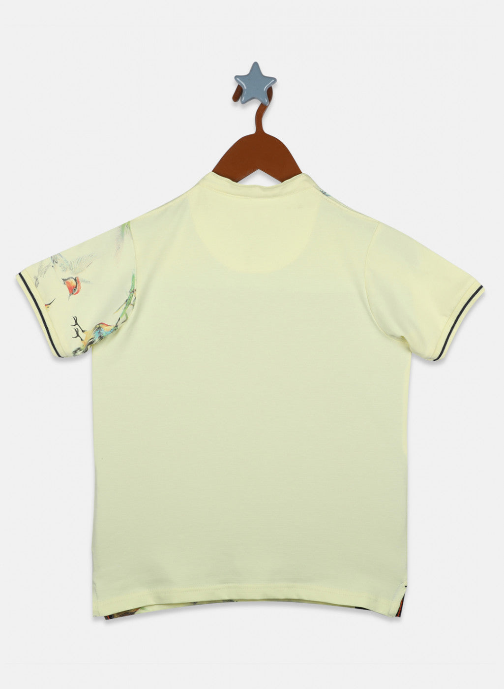 Boys Yellow Printed T-Shirt