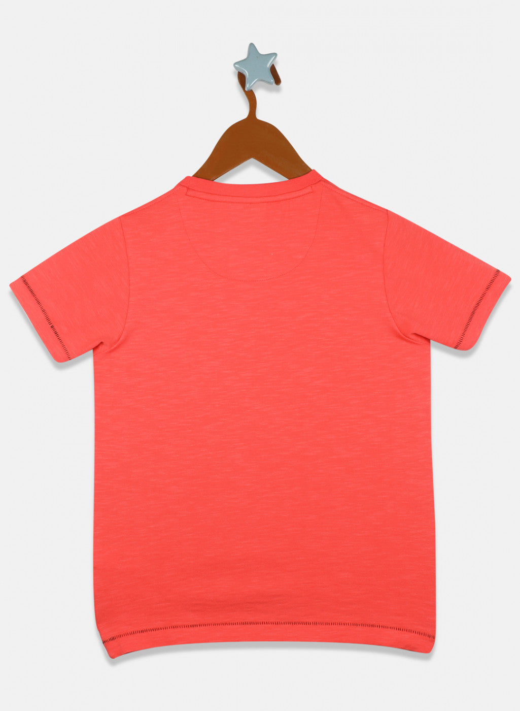 Boys Orange Printed T-Shirt