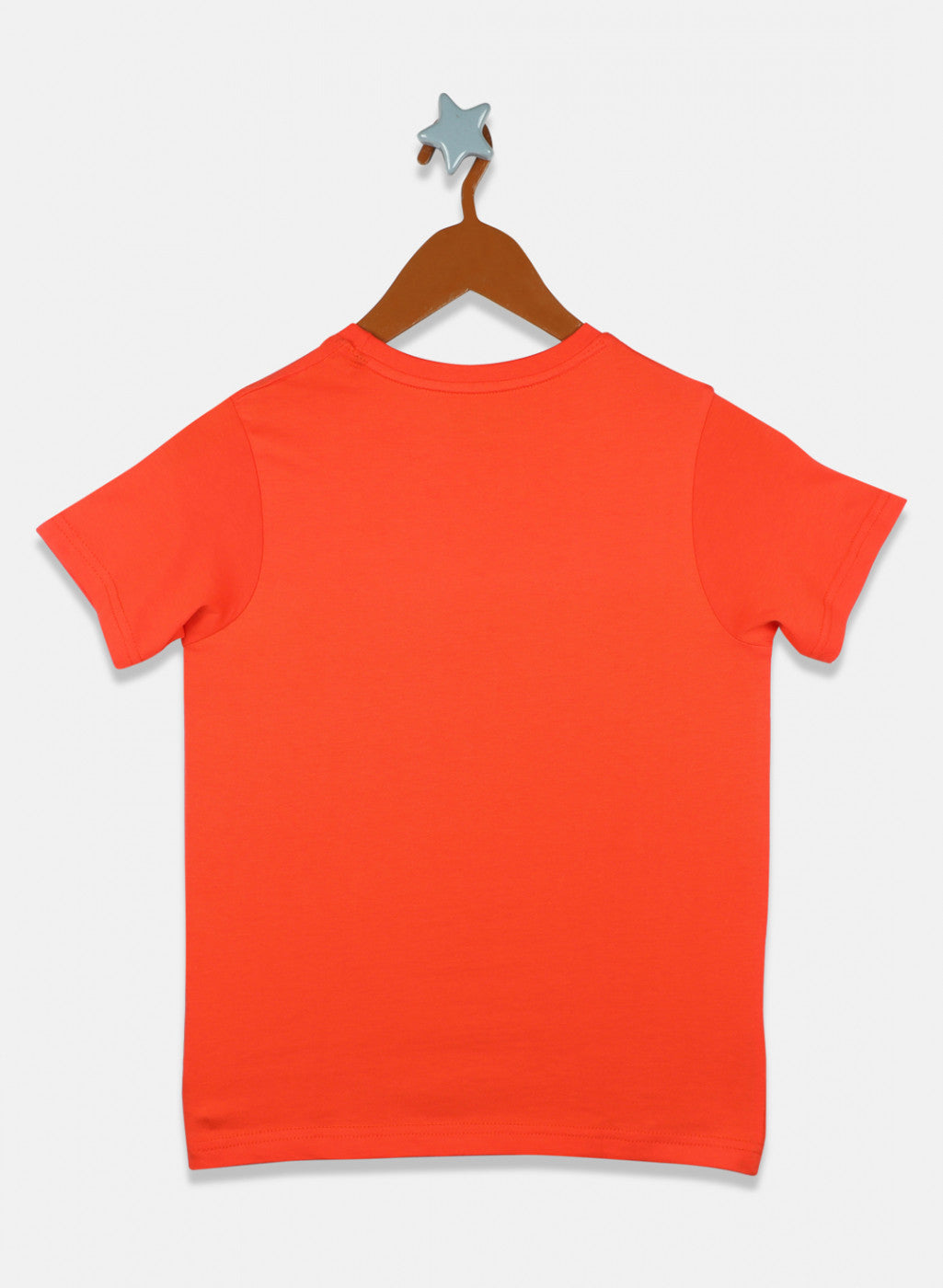 Boys Orange Plain T-Shirt