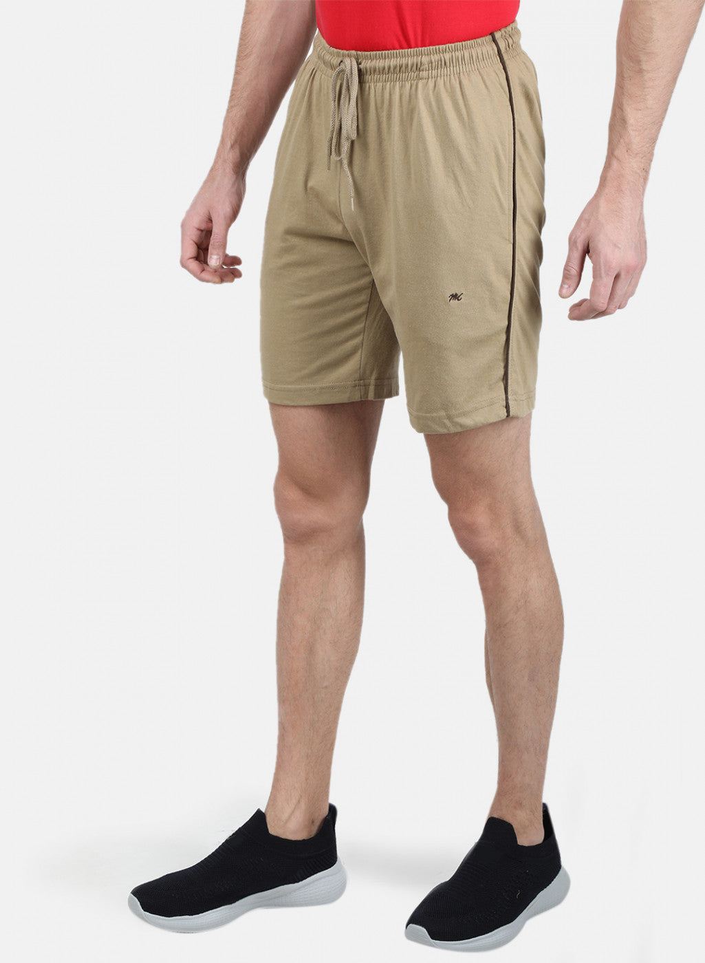 Mens Light Brown Plain Bermuda