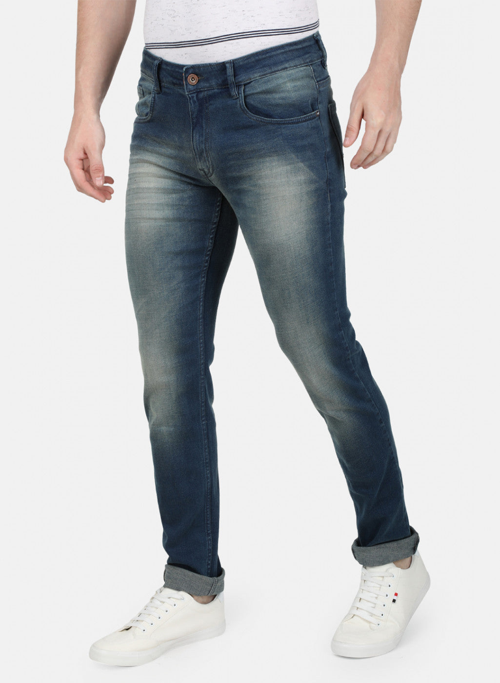 Mens Blue Skinny Denim