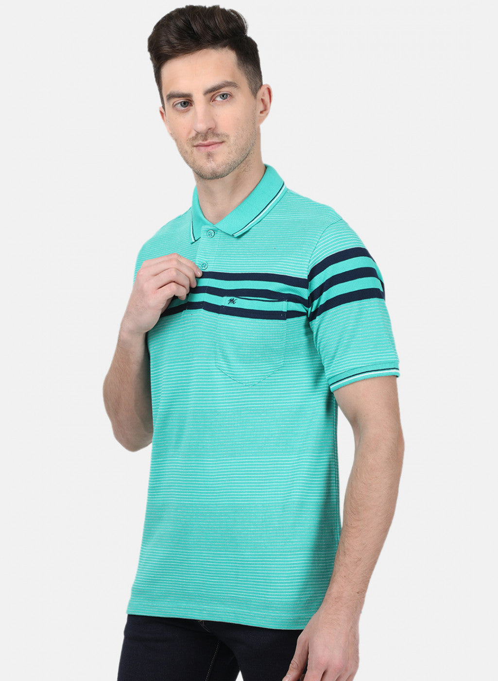 Mens Green Stripe T-Shirt