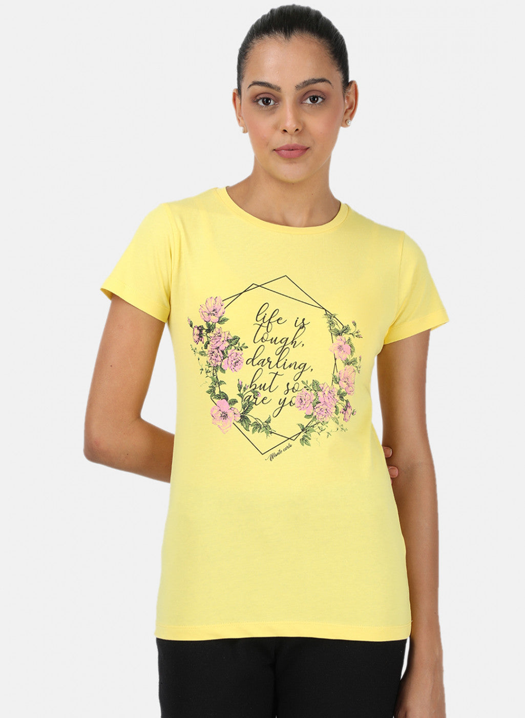 Womens Yellow & Blue Printed Top 2Pc Set