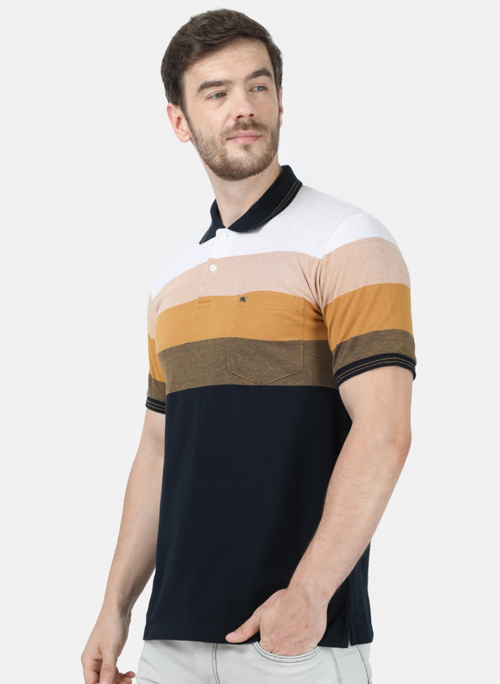 Mens Mustard Stripe T-Shirt