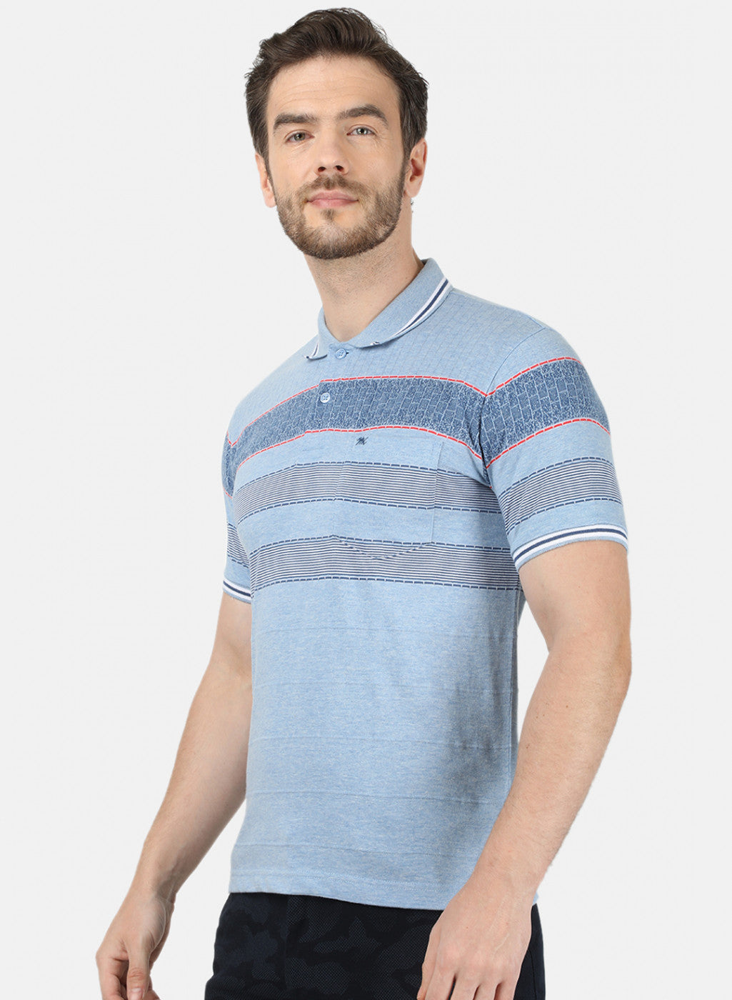 Mens Blue Stripe T-Shirt