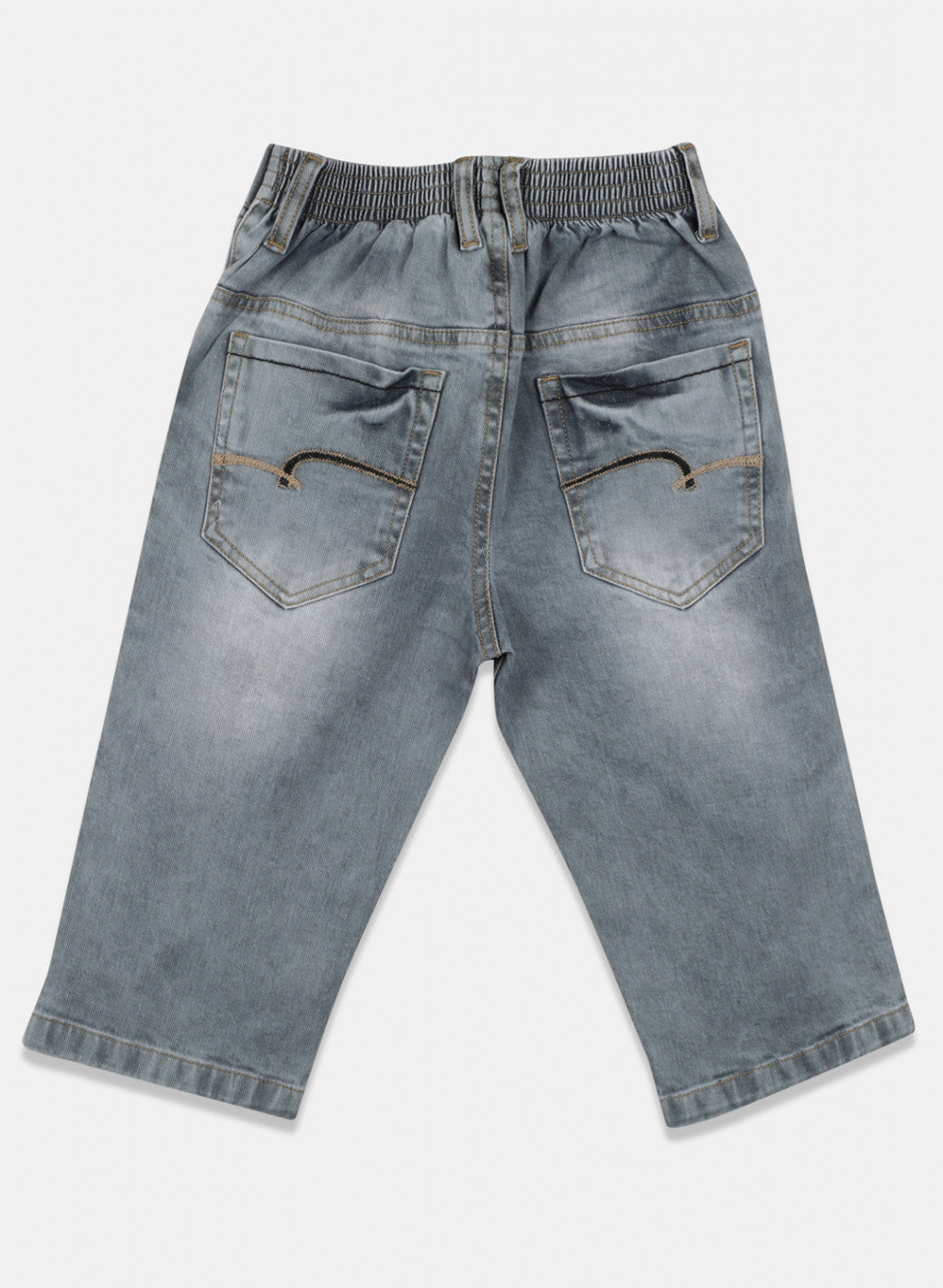 Boys Grey Heavy Wash Capri