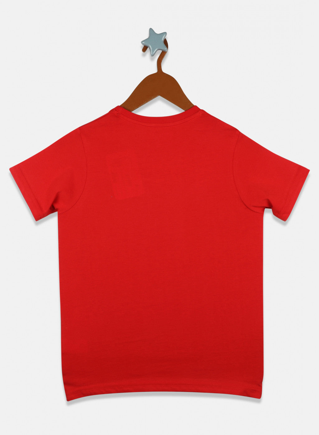 Boys Red Plain T-Shirt
