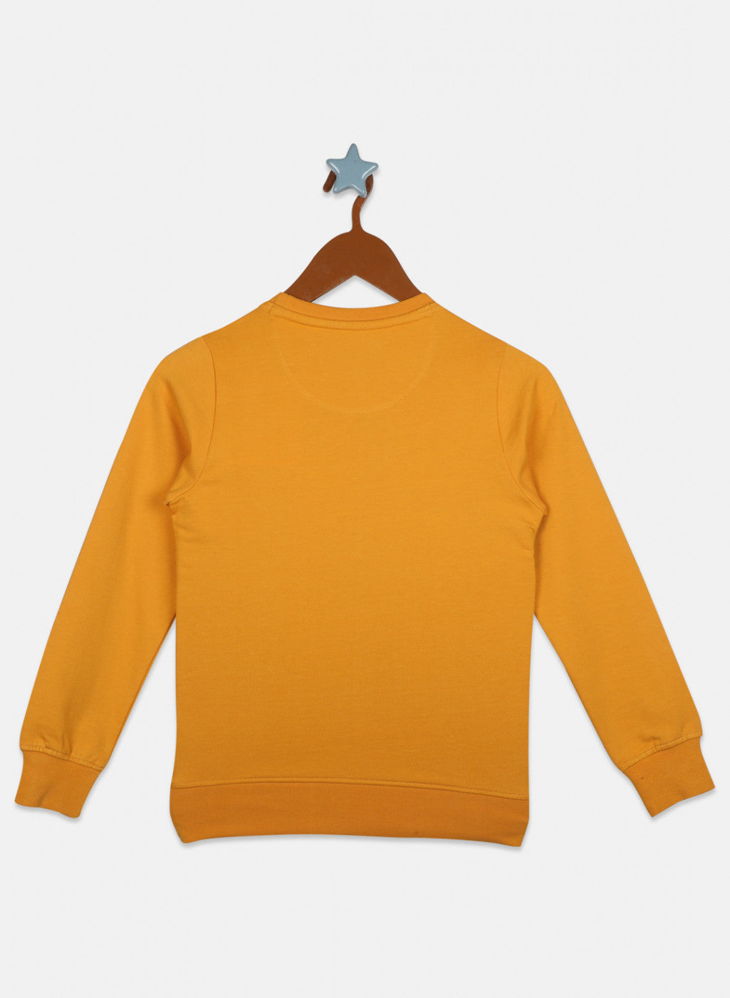 Boys Mustard Printed Sweatshirt