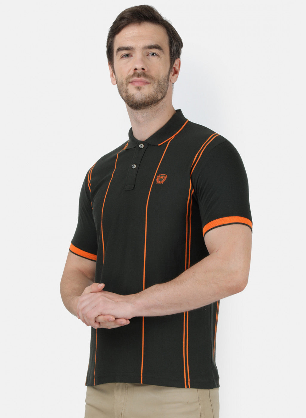 Mens Olive Stripe T-Shirt